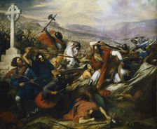 Charles Martel in the Battle of Tours , 1837. Creator: Steuben, Charles de (1788-1856)