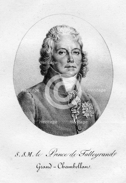 Charles Maurice de Talleyrand-Perigord, French diplomat, 19th century.Artist: Langlume