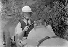 Charles Mortimer behind the wheel of a MG KN Special, c1930s Artist: Bill Brunell