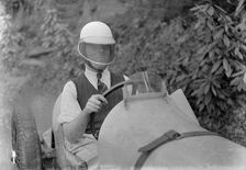 Charles Mortimer behind the wheel of a MG KN Special, c1930s Artist: Bill Brunell
