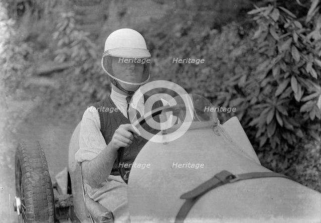 Charles Mortimer behind the wheel of a MG KN Special, c1930s Artist: Bill Brunell.