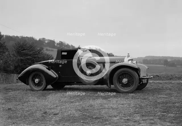 Charles Mortimer's Barker-bodied 2-seater Bentley, c1930s Artist: Bill Brunell.