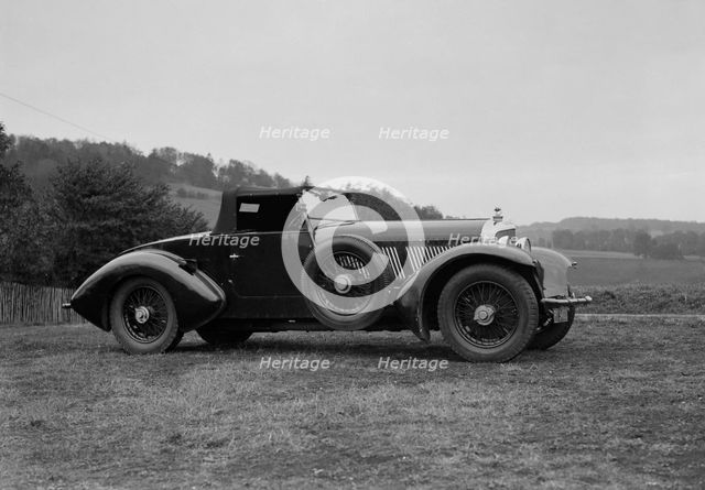Charles Mortimer's Barker-bodied 2-seater Bentley, c1930s Artist: Bill Brunell.