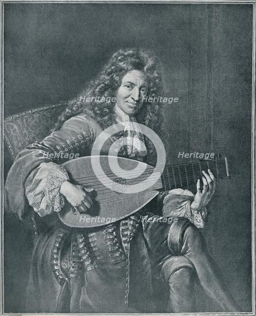 Charles Mouton, (c1626-1710). French lutenist and lute composer, (1909). Artist: Gerard Edelinck