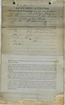 Charles R. Larrabee House, Chicago, Illinois, Carpenter's Specifications, c. 1863/64. Creator: Edward Burling