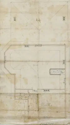 Charles R. Larrabee House, Chicago, Illinois, Attic Plan, c. 1863/64. Creator: Edward Burling