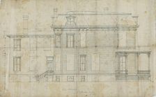Charles R. Larrabee House, Chicago, Illinois, Side Elevation, c. 1863/64. Creator: Edward Burling