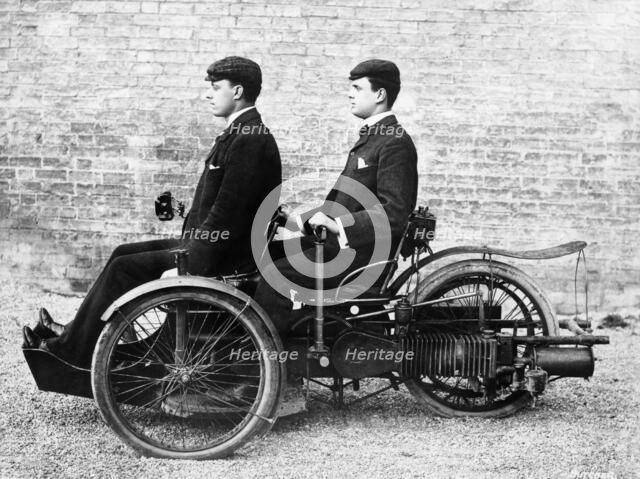 Charles Rolls and Louis Paul in a Bollee, c1897-c1904. Artist: Unknown