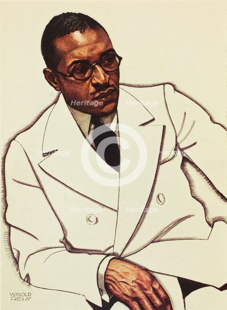 Charles S. Johnson, 1925. Creator: Winold Reiss.
