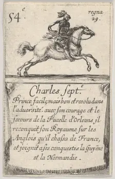 Charles Sept.-e / Prince facile..., from Game of the Kings of France (Jeu des Rois de Fr..., 1644. Creator: Stefano della Bella