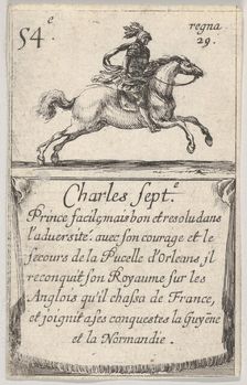 Charles Sept.-e / Prince facile..., from Game of the Kings of France (Jeu des Rois de Fr..., 1644. Creator: Stefano della Bella