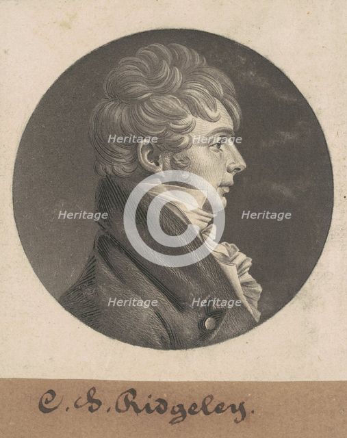 Charles Sterett Ridgely, 1803. Creator: Charles Balthazar Julien Févret de Saint-Mémin.