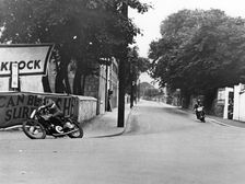 Charlie Dodson on a New Imperial bike, Swords, County Dublin, Ireland, 1934