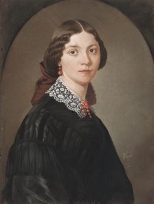 Charlotta "Lotten" Lindblad (1829-1912), pianist, piano teacher, member of the Royal Academy, 1866. Creator: Maria Rohl