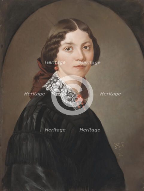 Charlotta "Lotten" Lindblad (1829-1912), pianist, piano teacher, member of the Royal Academy, 1866. Creator: Maria Rohl.