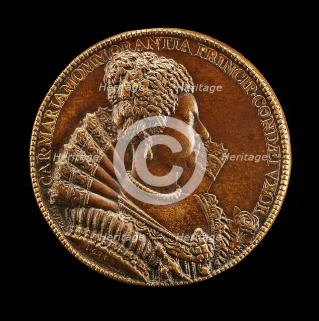 Charlotte-Marie de Montmorency, 1594-1650, Wife of Henri de Bourbon 1609 [reverse], 1611. Creator: Abraham Dupre.