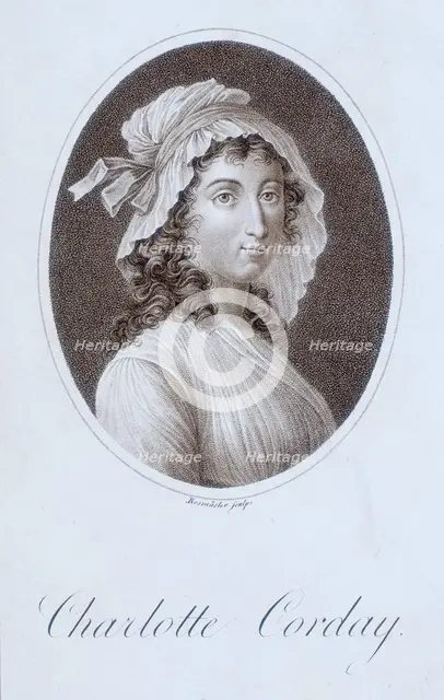 Charlotte Corday, 1804. Creator: Johann Friedrich Rosmäsler.
