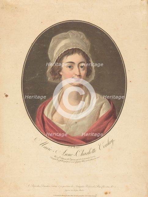 Charlotte Corday. Creator: Pierre Michel Alix.