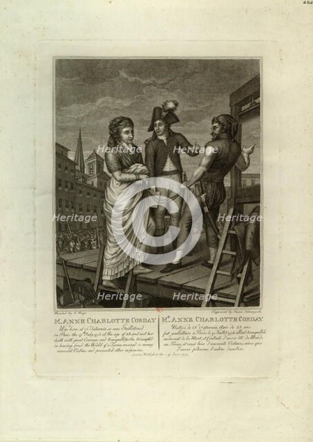 Charlotte Corday's Passage to the Scaffold, 1799. Creator: Aliprandi, Giacomo (1775-1855).