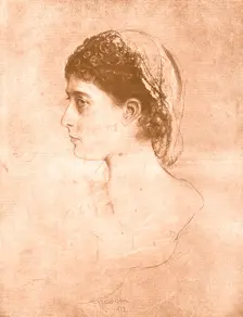 "Charlotte, Daughter of Empress Frederick" after a study of a head by Professor F. von..., 1890. Creator: Unknown
