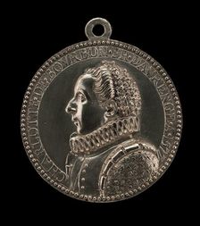 Charlotte de Bourbon, 1548-1581, Third Wife of Willem I, Prince of Orange and Nassau[reverse], 1577. Creator: Conrad Bloc