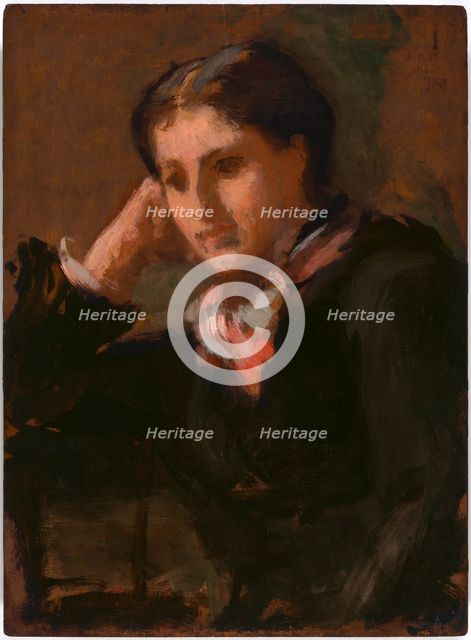 Charlotte Perkins Stetson Gilman, before 1880. Creator: Ellen Day Hale.