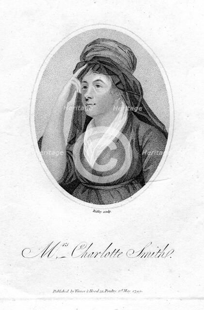 Charlotte Turner Smith (1749-1806), English poet and novelist, 19th century.Artist: Ridley