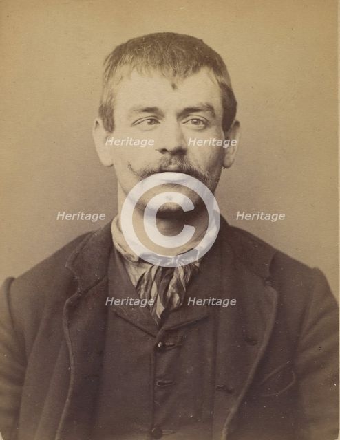 Charrié. Léon, Joseph. 27 ans, né à Paris XVllle. Garçon Plombier. Anarchiste. 1/3/94., 1894. Creator: Alphonse Bertillon.