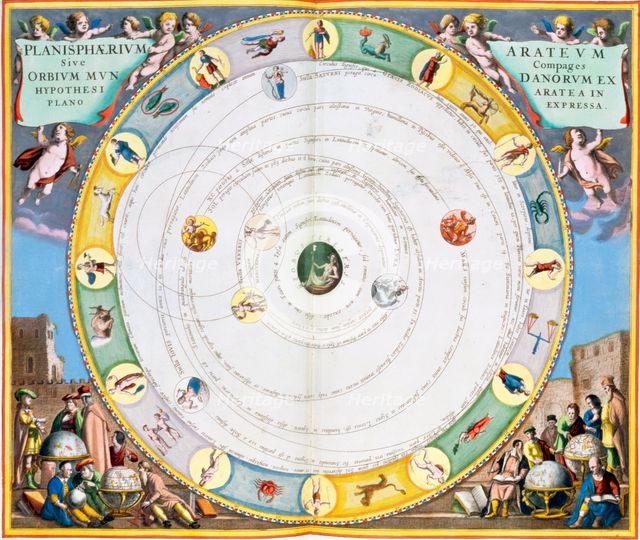 Chart describing the movement of the Planets, 1660-1661.  Creator: Andreas Cellarius.