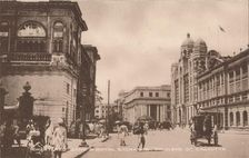 Chartered Bank & Royal Exchange on Cleve St, Calcutta c1900