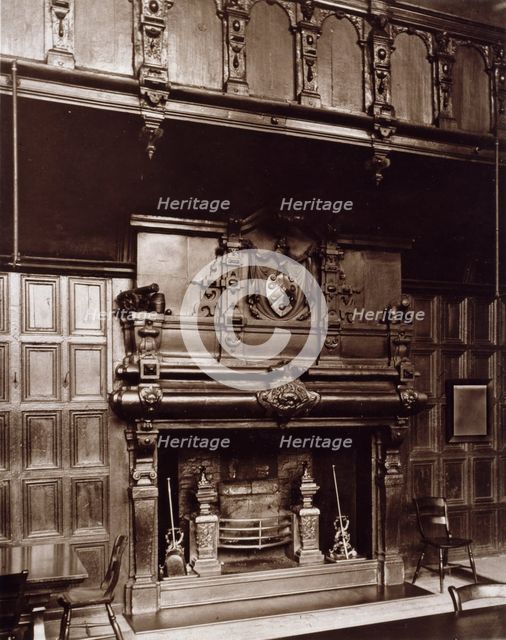 Charterhouse - Great Hall, chimneypiece, c1880. Creator: Henry Dixon & Son.