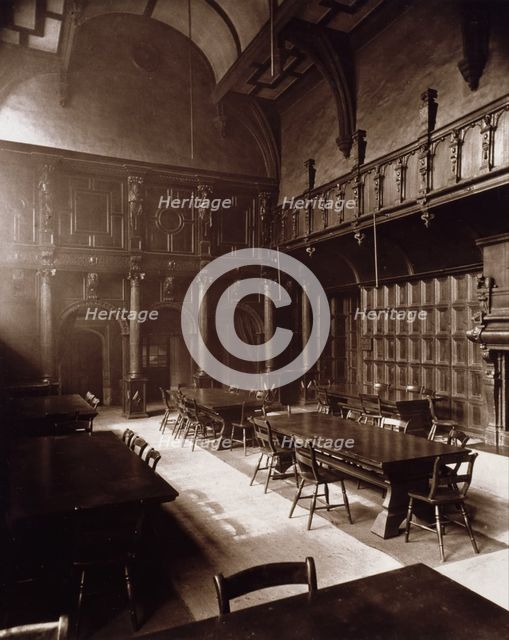 Charterhouse - Great Hall, interior, c1880. Creator: Henry Dixon & Son.