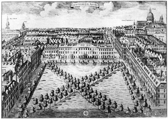 Charterhouse Square, London, 18th century (1907). Artist: Unknown
