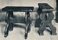 Charterhouse. Two Ancient Stools, Now Preserved in the Library 1925