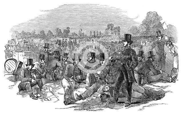 Chartist Agitation, the Police Force on Bonner's Fields, 1848, (1900). Artist: Unknown