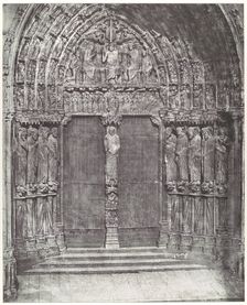 Chartres Cathedral, Central Portal of the South Transept; The Last Judgment, 1855, printed 1857. Creator: Charles Nègre