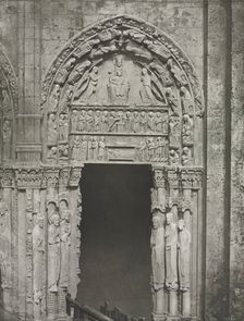 Chartres Cathedral: Right Door of the Royal Portal with Our Lady of Chartres, 1857. Creator: Charles Nègre (French, 1820-1880)