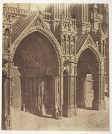 Chartres Cathedral, South Transept, Central and Side Portals, 1854/57. Creators: Bisson Frères, Louis-Auguste Bisson, Auguste-Rosalie Bisson
