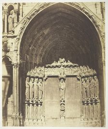 Chartres Cathedral, South Transept; Central Portal, 1854/63. Creators: Bisson Frères, Louis-Auguste Bisson, Auguste-Rosalie Bisson