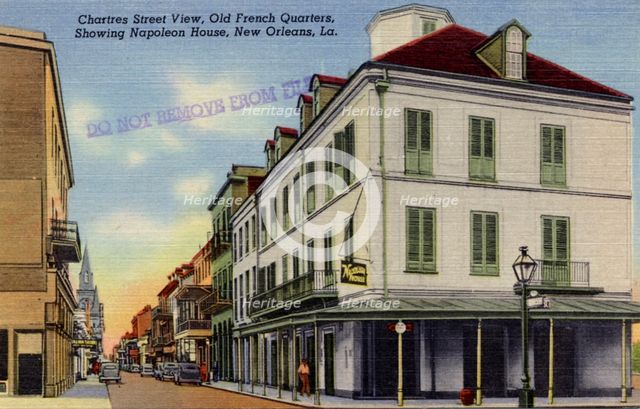 Chartres Street, old French Quarter, New Orleans, Louisiana, USA, 1940. Artist: Unknown