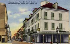 Chartres Street, old French Quarter, New Orleans, Louisiana, USA, 1940