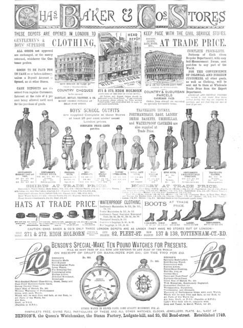 Chas. Baker & Co.'s Stores, 1883. Creator: Unknown.
