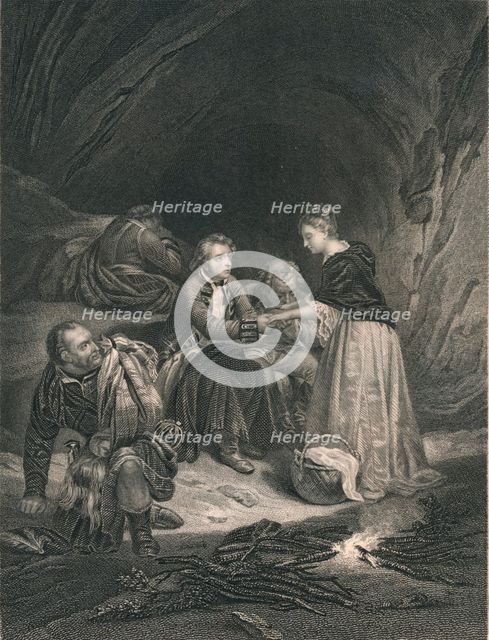 'Chas. Edward (The Pretender) And Flora Macdonald', (mid 19th century).  Creator: J Rogers.