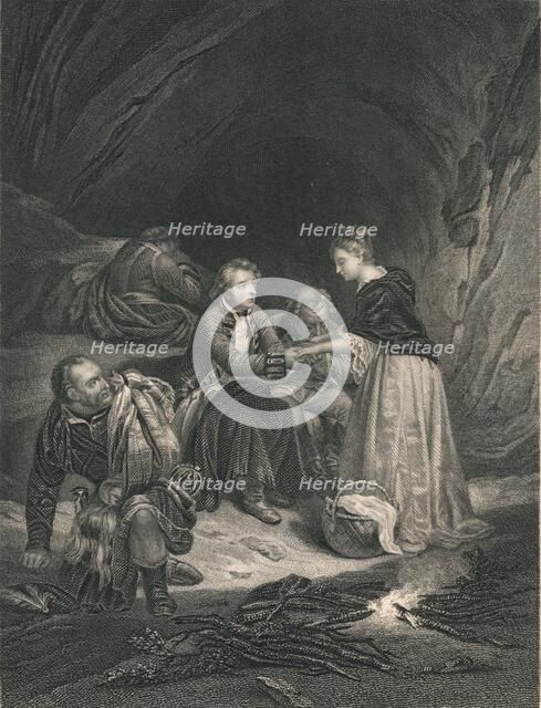 'Chas. Edward (The Pretender) And Flora Macdonald', (mid 19th century).  Creator: J Rogers.