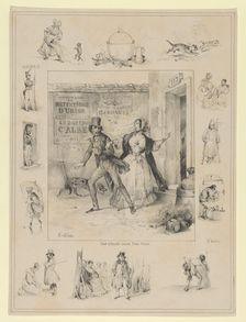 Chat échaudé craint l'eau froide, 19th century. Creator: Victor Adam