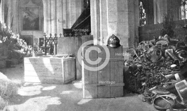 'Chateau-Thierry delivre; une partie du butin entasse par l'ennemi dans l'eglise Saint..., 1918. Creator: Unknown.
