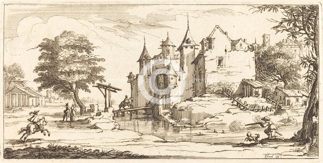 Chateau with a Drawbridge, 1635 or after. Creator: Unknown.