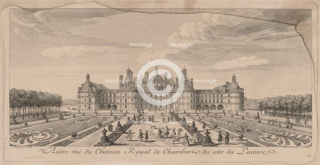 Chateau Chambord from the Gardens. Creator: Jacques Rigaud (French, 1681-1754).