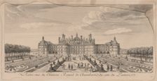 Chateau Chambord from the Gardens. Creator: Jacques Rigaud (French, 1681-1754)