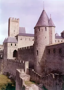 Chateau Comtal, Carcassonne, France, c1955. Creator: Arthur Charles Kirby Ware